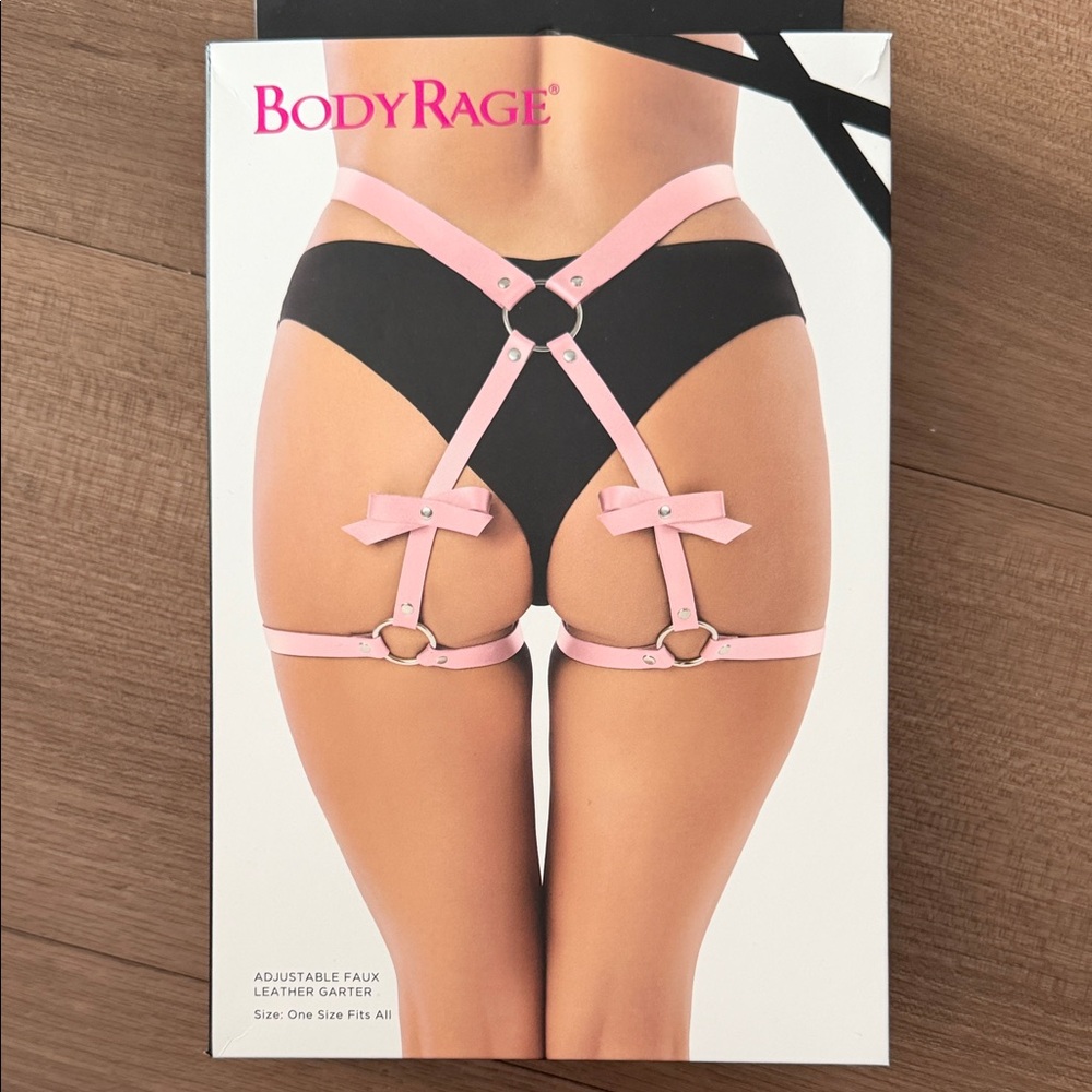 BodyRage Faux Leather Garter